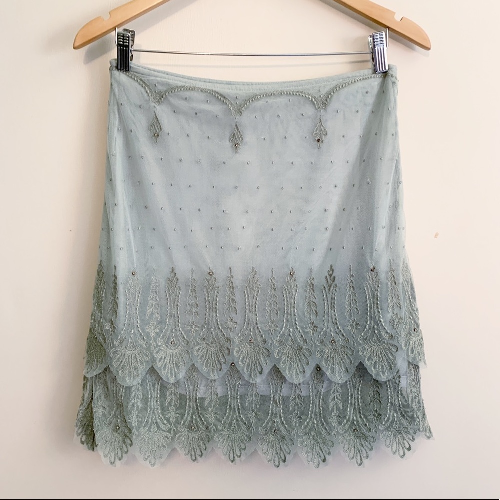Y2K Anthropologie Fairy Boho Lace Skirt M